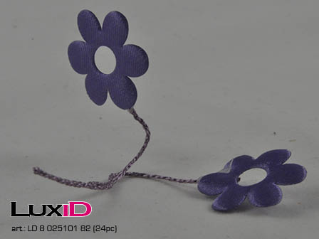 Satin flower on wire 82 purple 3cm (24pc)